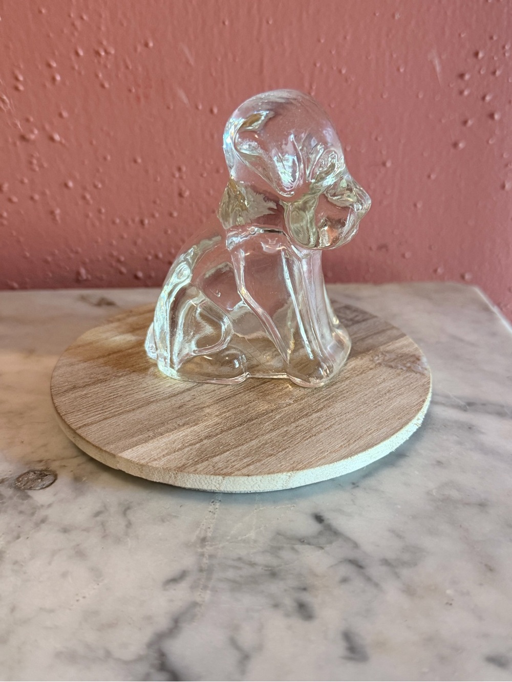 Clear Glass Puppy Figurine - Decorative Home Dining Accent - Picture 4 of 9